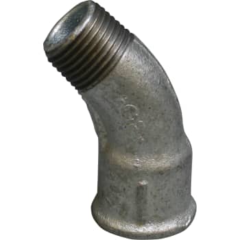 [000040406] 3/4" Galvaniseret bøjning 45° muffe/nippel