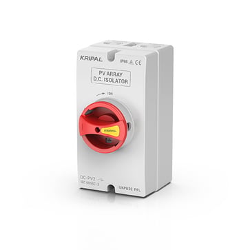 [7818409265] Kripal DC-forsyningsadsk. 32A  1200VDC 4P IP66 -25/+85C grå/sort