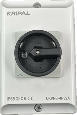 [7818409317] Kripal forsyningsadsk. 32A  AC23 3P+N Grå/Sort