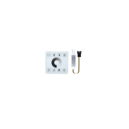[31887-0] SPI løbelys controller med touch fjernbetjening - Trådløs 2,4 GHz, input 12V-24V