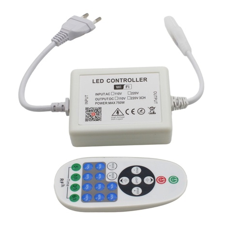 [31910-0] 230V WiFi Smart Home dæmper inkl. endeprop (Slim COB), memory funktion, op til 50 meters rækkevidde