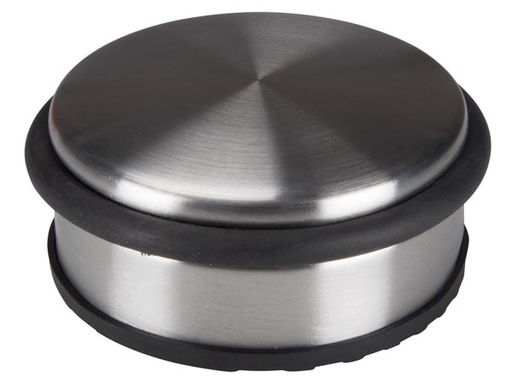 [H47963] Dørstopper, Rustfri stål - Lav model, Ø10 x 4cm (1,1kg)