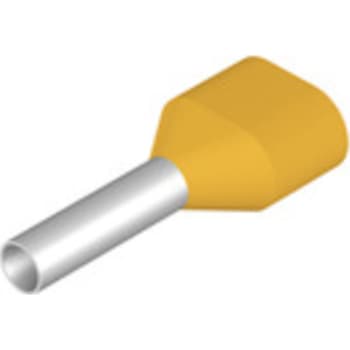 [7921151015] Isoleret terminalrør H1.0 dobbelt gul P100