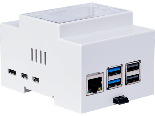 [H63801] DIN-skinne kabinet til Raspberry Pi 5, Hvid