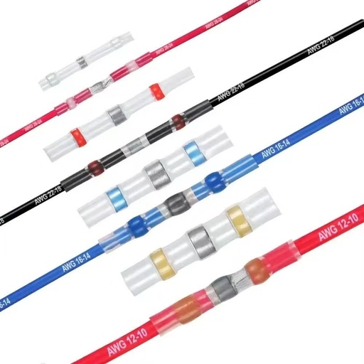 [32785-0] Krympeflex sæt med 50 stk. i 4 størrelser, 0,25-6mm2 - Til krympning af kabler og ledninger