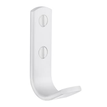 [930234086] Enkel krog, hvid aluminium, højde 63 mm