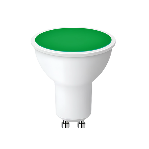 [32546-0] LEDlife 5W Grøn LED spot - 230V, GU10 - Energibesparende grøn LED spot med 5W og GU10 fatning, ideel til 230V installationer.