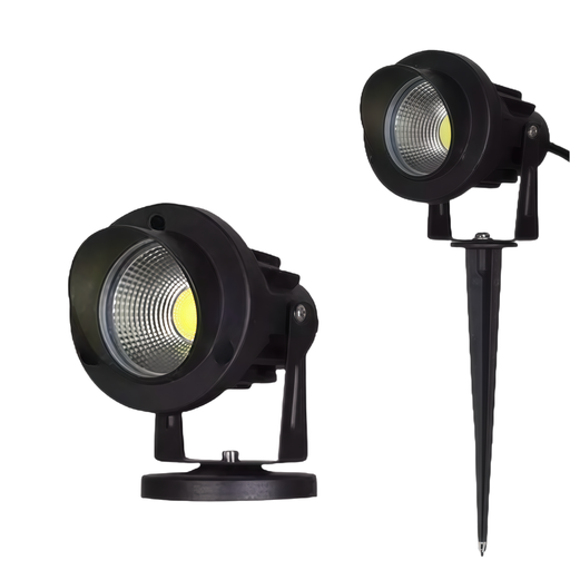 [32607-19624] 11W LED havelampe med spyd, sort finish, vejrbeskyttet IP65, til 12-24V strømforbrug. Ideel til udendørs belysning med 800lm lysstyrke.
