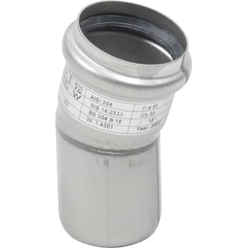 [160209350] Ø 50 mm x 15° Bøjning syrefast AISI316L/EN1.4404 BLÜCHER