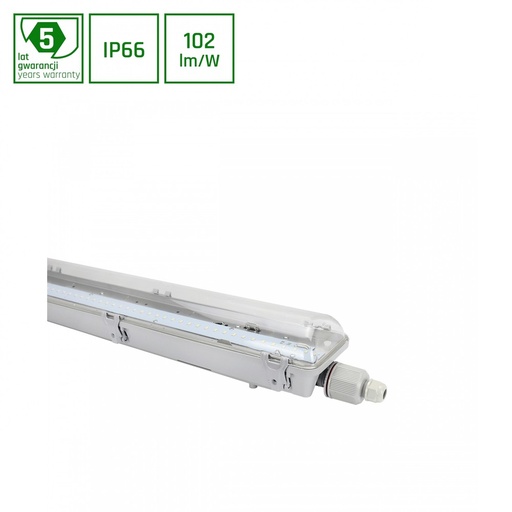 [21477-15896] Limea LED 36W 120cm - Kold Hvid Gennemsigtig Garagelys med 3700lm og 5 års garanti