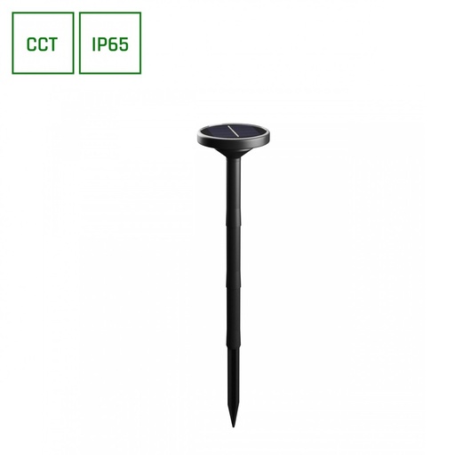[21985-16157] Solara Plato Sort Spike LED Lampe IP65 1W RA80 60lm 3.2V 126x51x290mm Spectrum