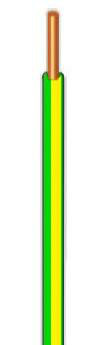[5732151219] Installationsledning H07Z1-U HF 1G4 gul/grøn R-100