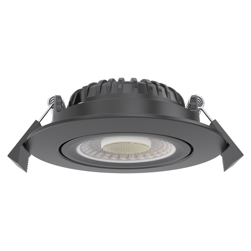[31823-19227] LEDlife Dim2Warm+CCT RA96 sort indbygningsspot - Ø8,3 cm, 7W, hvid kant, dæmpbar, IP65, 230V