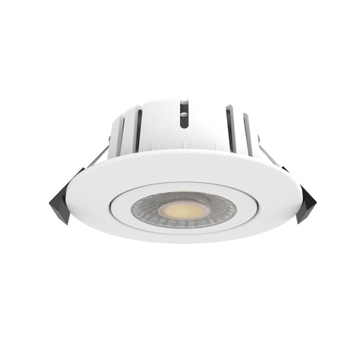 [31824-19228] LEDlife Dim2Warm+CCT indbygningsspot - Roterbar, Ø8,3 cm, 7W, hvid kant, dæmpbar, 230V, RA96
