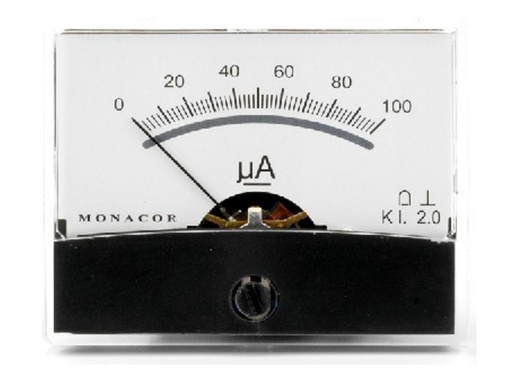 [H35611] Analog strøm-panelmeter - 100uA DC (60x46mm)