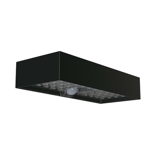 [26197-17951] Solcelle Væglampe - Mursten, Lithium Batteri 3.7V 3000mA, 4000K, Sort