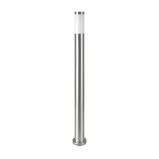[26662-0] Udendørs pullertlampe i rustfrit stål (110 cm) med satin nikkel finish - IP44 beskyttet