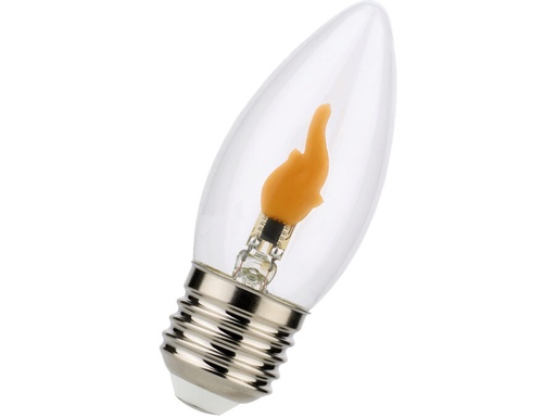 [H65226] C35 "flamme" LED pære - 240V / 0,5W, E27 (1900K)
