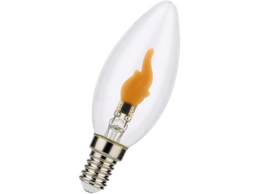 [H65227] C35 "flamme" LED pære - 240V / 0,5W, E14 (1900K)
