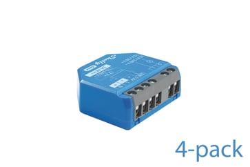 [7825994802] Shelly 1 Gen4 4-pack - WiFI & Zigbee relæ med potentialfrit kontaktsæt (12-48VDC/230VAC)