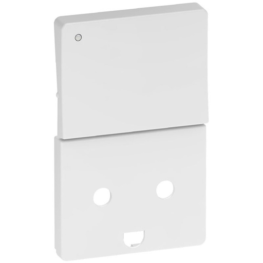 [1017058578] LK Fuga afdækning til stikkontakt m. jord og LED - hvid