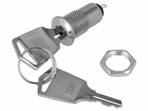 [H64890] Nøglekontakt - 1P OFF-ON (SPST), Ø12mm