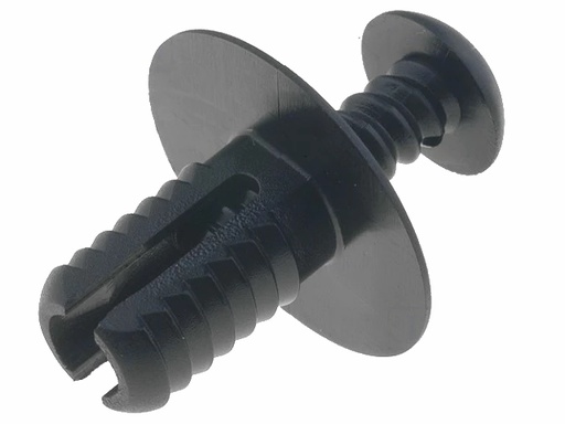 [H64071] Plastnitte m. skrueindsats - Panelhul Ø8mm, L14mm, Sort