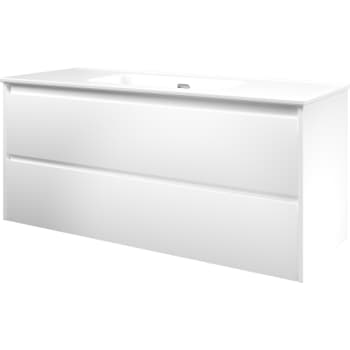 [786050580] Proline møbelsæt 121x46cm mathvid med 2 softclose skuffer