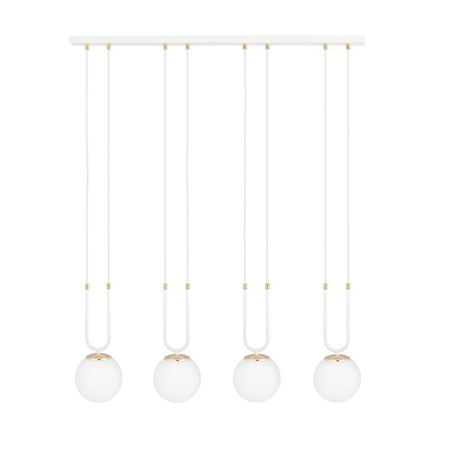 [31074-0] Glam 4 Hvid/Opal Pendellampe - Ø15 cm, E14, 230V, Max 10W (Lyskilde ikke inkluderet)