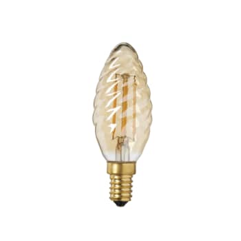 [6257200084] Pære LED Kerte Snoet 4W 2200K 300 lumen E14, gylden