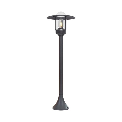 [26218-0] E27 stolpelampe med klart glas og mat sort hus - V-Tac Pro serie med 3 års producentgaranti