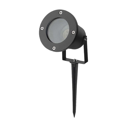 [29623-0] GU10 havelampe med spyd - aluminium hus, sort, IP65, V-Tac Pro serie, 3 års garanti