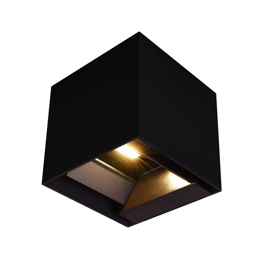 [26986-18624] 9W Solar Væglampe med LED, PIR sensor og 3i1 funktion, sort hus, vejr- og vandtæt IP65