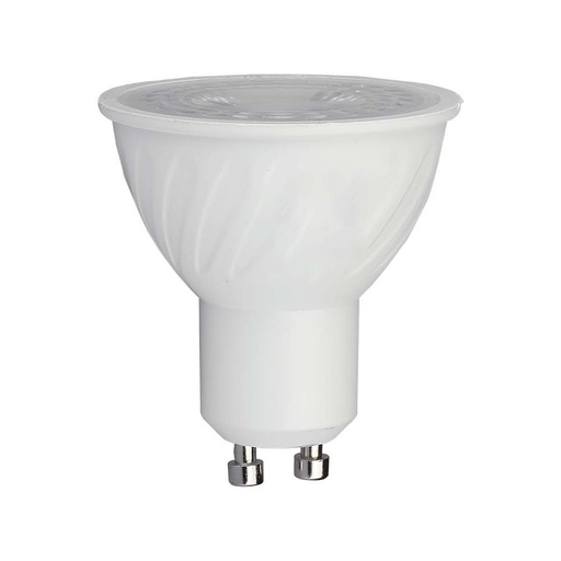 [26937-19858] Plastik Spotlight med Linse, Samsung Chip, 6W GU10, 4000K, 445lm, RA80, 5 års garanti