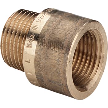 [743171349] 3/8" x 50 mm Rødgods Silicium Bronze gevindfittings forlænger