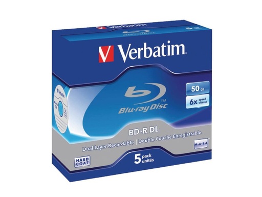 [H42505] BD-R DL Blu-Ray medie - 50GB 6x speed Dual layer (5 stk.)