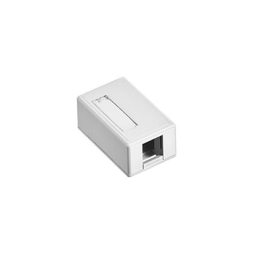 [7886159987] Office box 1 port, for 1 x Keystone konnektorer, hvid