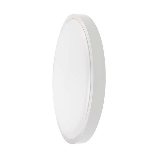 [26804-18444] 18W LED Dome Lys - Samsung Chip, 3000K, Rund, Hvid Ramme, IP44, 5 års garanti