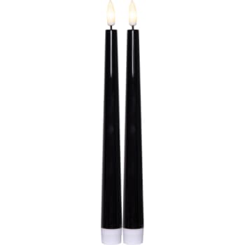 [6648103046] Star Trading Flamme Candy kronelys til batteri i 2pak, sort