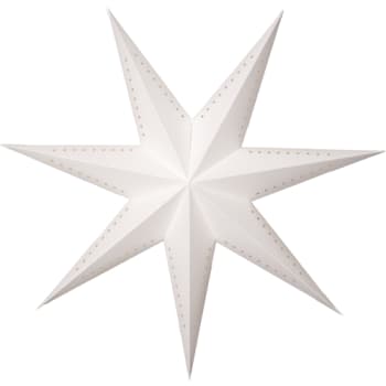 [6648103143] Star Trading Mika papirstjerne, hvid, 60cm