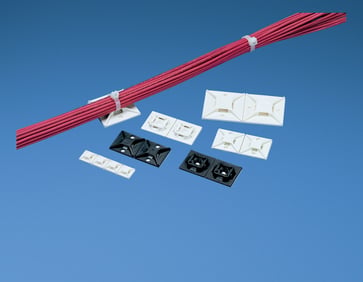 [0439610744] Anker for kabelbinder med lim 20X20 i pakker a 100 styk hvid