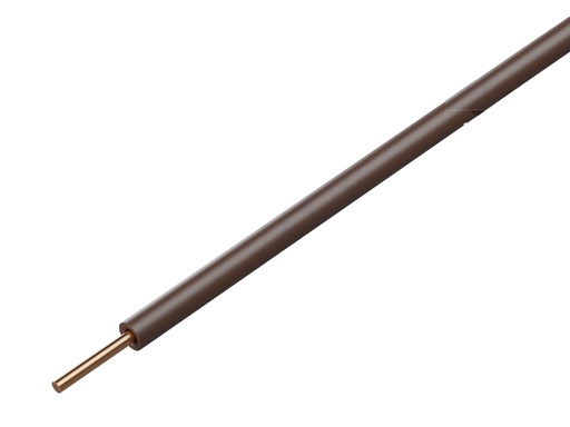 [H62368] Inst. ledning - 1 x 2,5mm² PVC, H07V-U, BRUN (metervare)