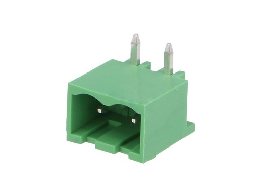 [H57881] Printfatning til indstik skrueterminal - 2P han 5,08mm, 90°
