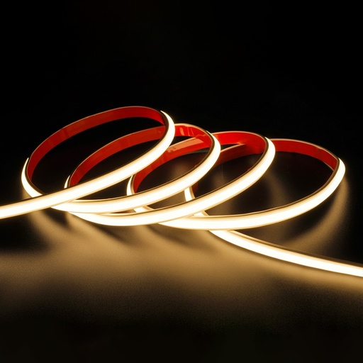 [27062-19955] Vandtæt slim COB strip med 296 LED, 10W/m, IP67, 230V, tape bagpå - 5 meter