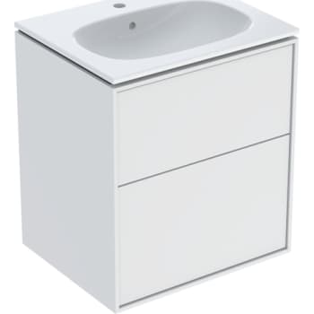 [780177330] Ifö Sense Art sæt 2 skuffer 59.2x64.4x48cm, vask 60cm, hvid/mat