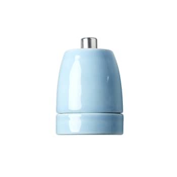[6249201224] Porcelænsfatning P7 E27 Keramik Lyseblå