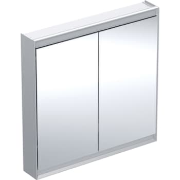 [785336249] GEBERIT ONE spejlskab 900x900mm m/lys 2låger aluminium anodisere
