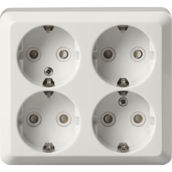 [2117335828] JUSSI UDVENDIG 4-DOBBELT STIKKONTAKT