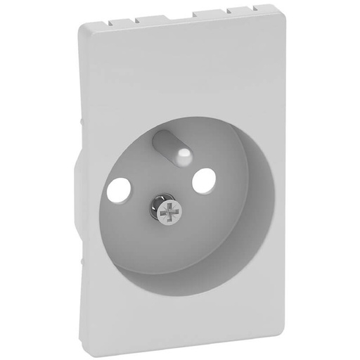 [1017059742] Afdækning for Fuga stikk. 2-pol med pindjord hvid