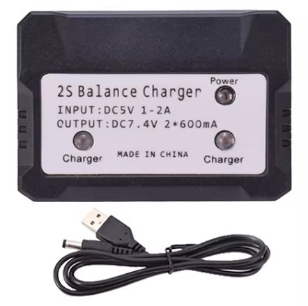 [H51901] S2 Balance lader til 2 x 7,4V LiPOL batterier, 2 x 600mA